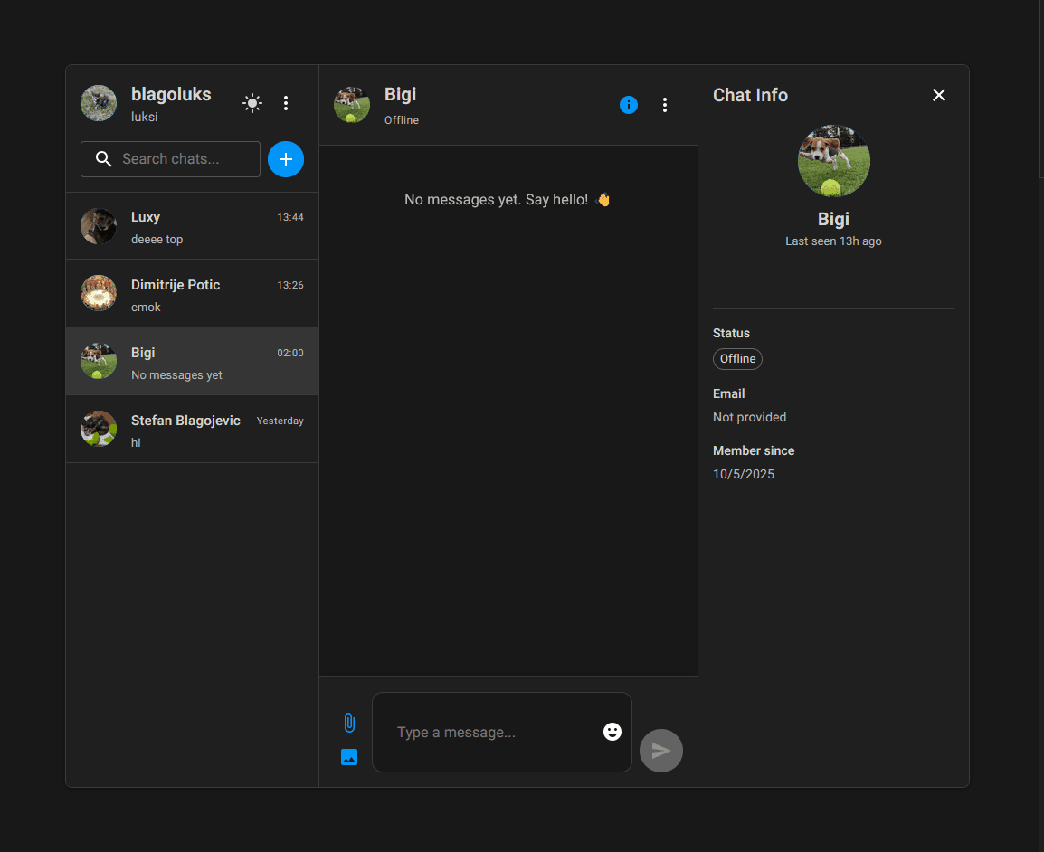 Screenshot of MeowChat: Full-Stack Chat Application